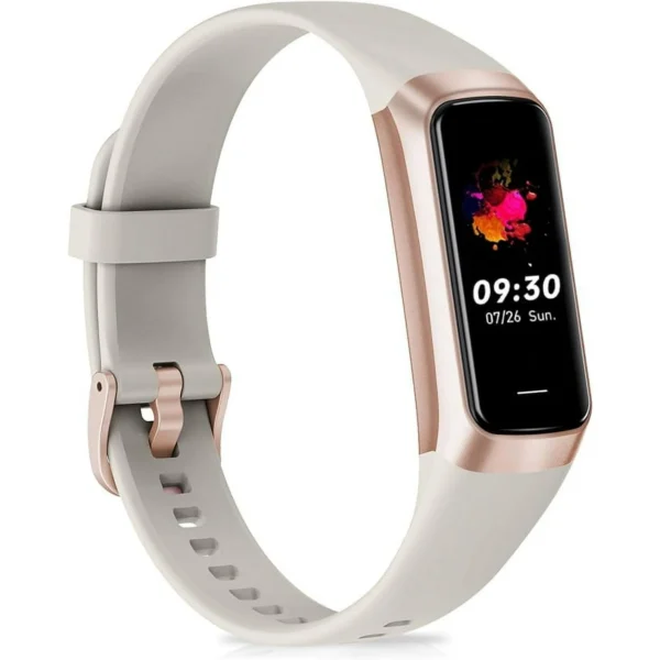 Phojia Fitness Tracker,Step Tracker Watch with AMOLED Screen - Off White